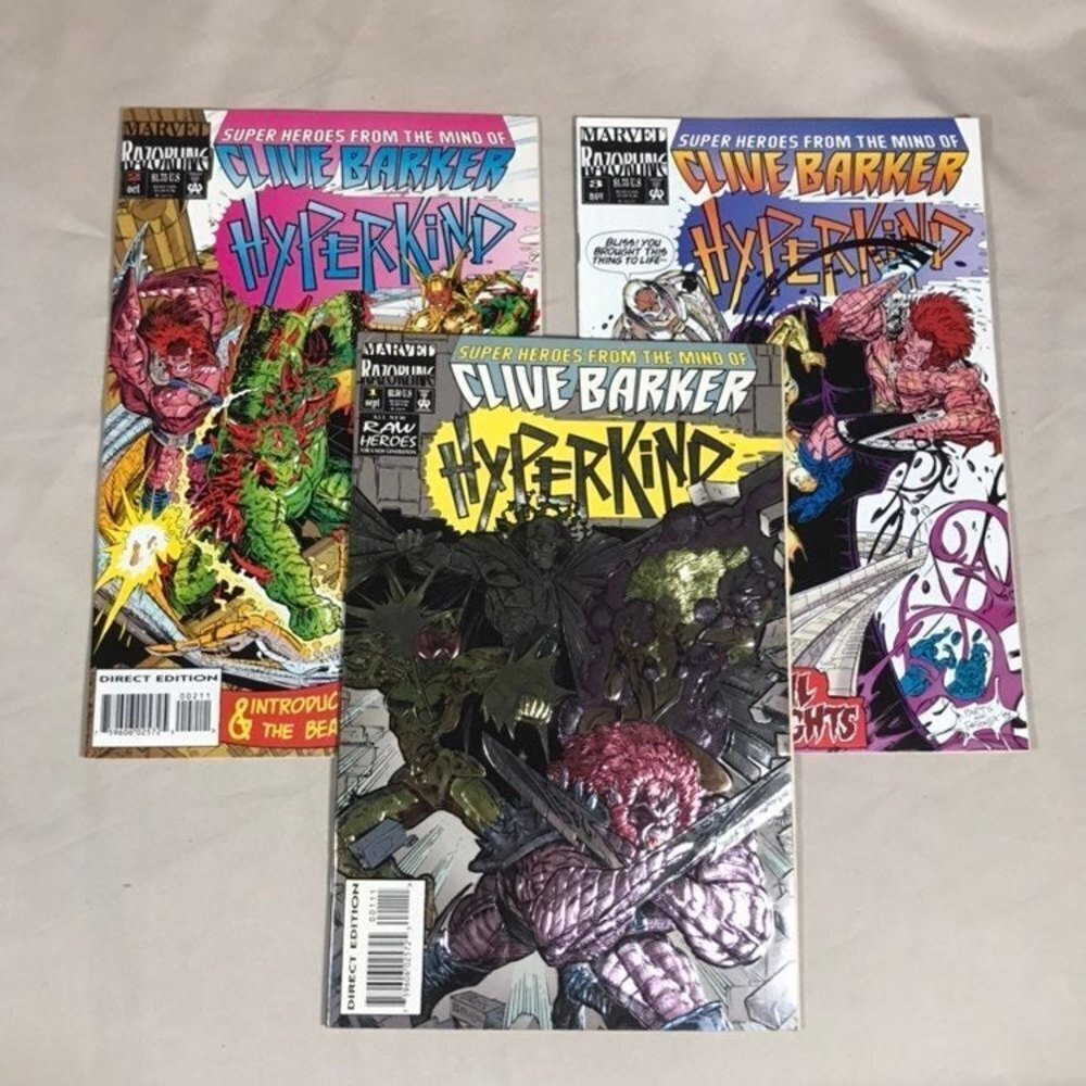 Marvel and Clive Barker Hyperkind Vintage Comics Lot of 3 Includes Foil Cover